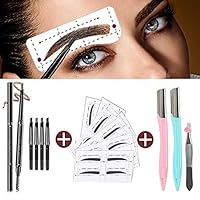 Algopix Similar Product 16 - SLZZSL Eyebrow Pencil Stencil Shaper