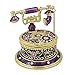 LiuliuBull Entzückender Telefon Schmuck Schmuckschatulle Schlingel Figur Emaille Strass Handgemalte Keeptake Handwerk Sammlerstücke (Color : Lila)