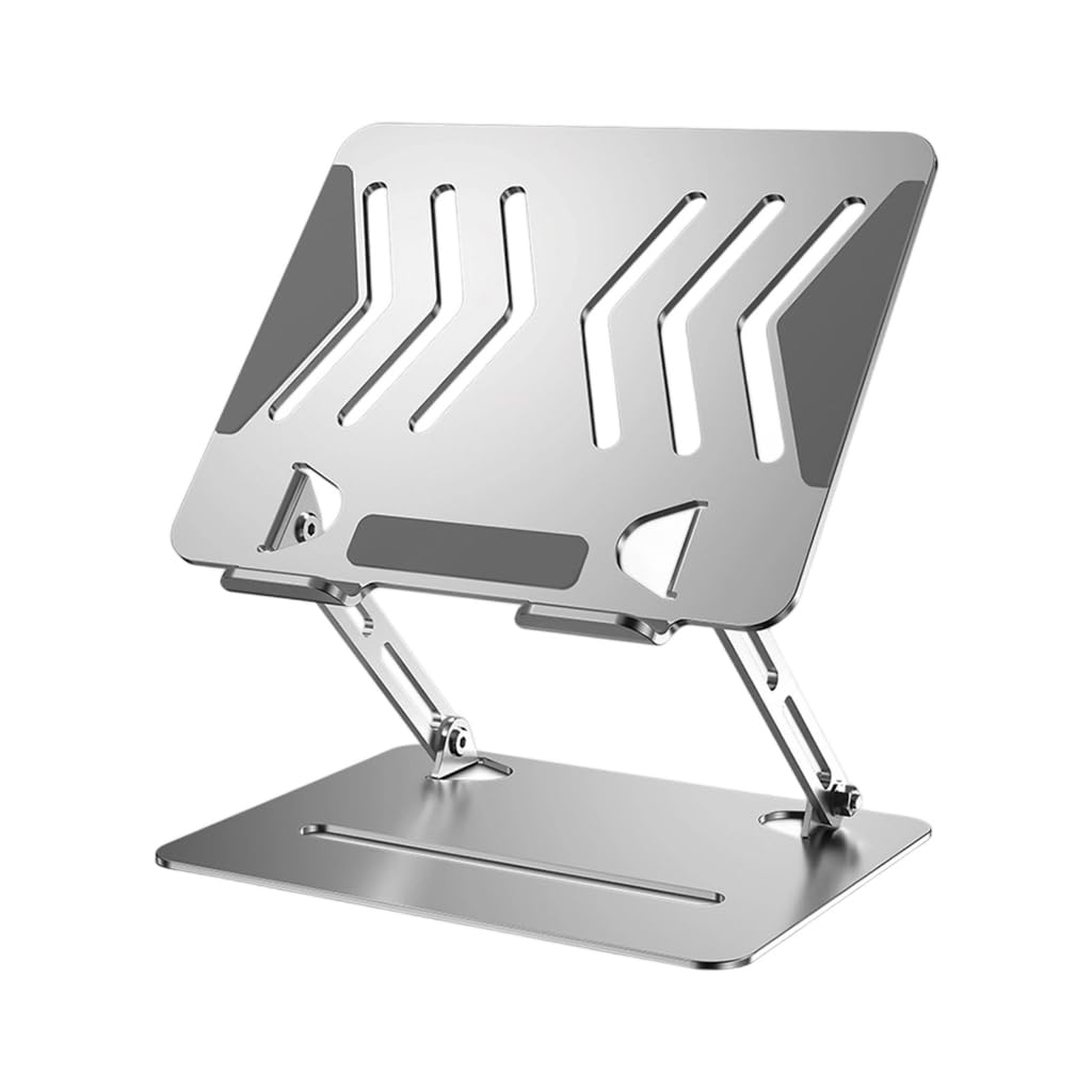 Soporte ergonómico plegable para computadora portátil, soporte de altura ajustable para trabajo colaborativo, fácil almacenamiento