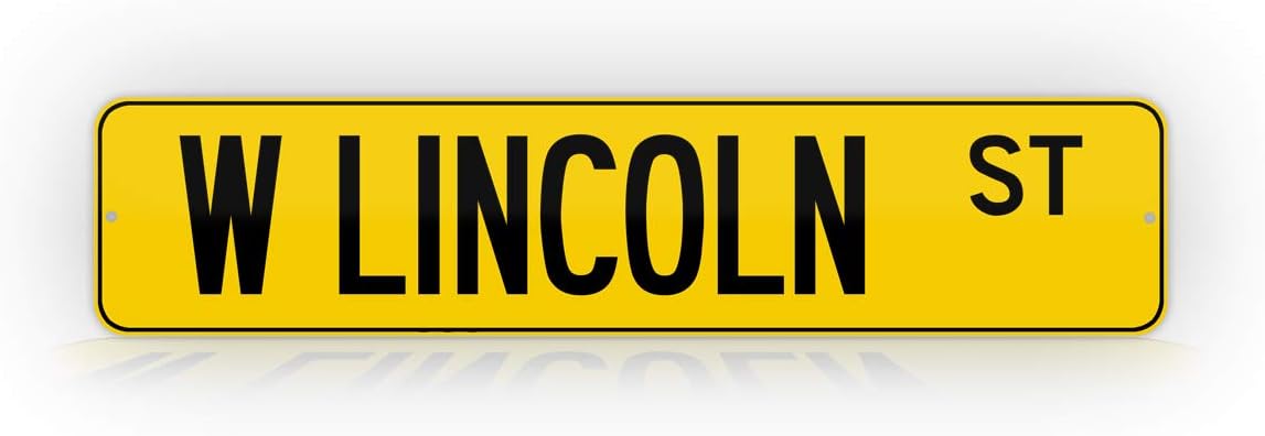 Customized Yellow Road Sign Personalized Novelty Street Sign