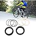 Harpra Bicycle Front Fork Dust Wiper Kit, Stainless Steel Rubber Front Fork Oil Rings Compatible with ROCKSHOX Maintenance