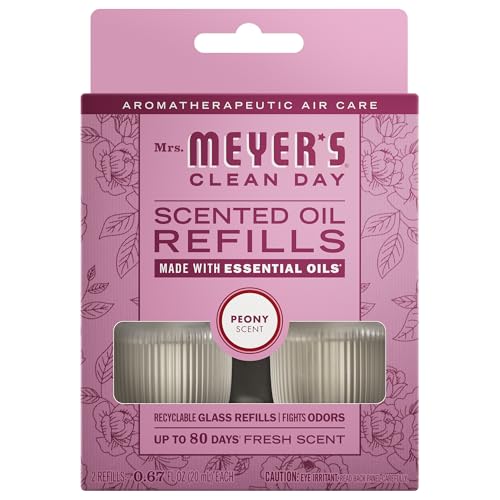 MRS. MEYERS CLEAN DAY Scented Oil Refills Peony contains 2 .67 fl oz refills