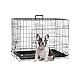 24" Pet Folding Dog Cat Crate Cage Kennel w/ABS Tray LC