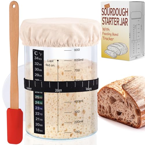 Sourdough starter jar set