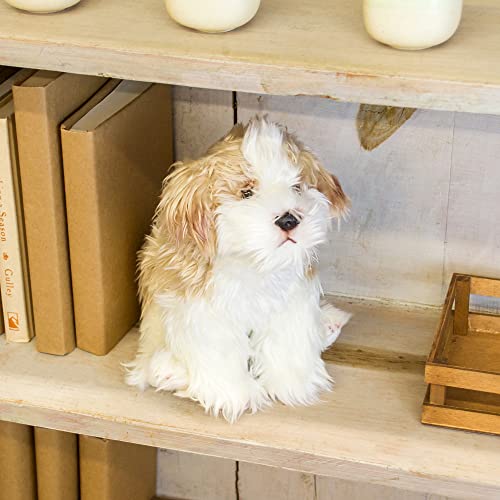 Demdaco Small Maltipoo Dog Curly Light Brown White Children's Plush Stuffed Animal Toy #TOP5