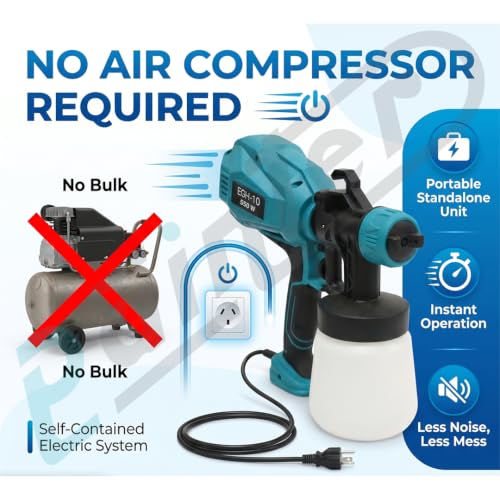 Image of Painter Electric Paint Spray Gun with Copper Nozzle 550W HVLP (EGH-10) 1.8mm Nozzle 1200ml Capacity