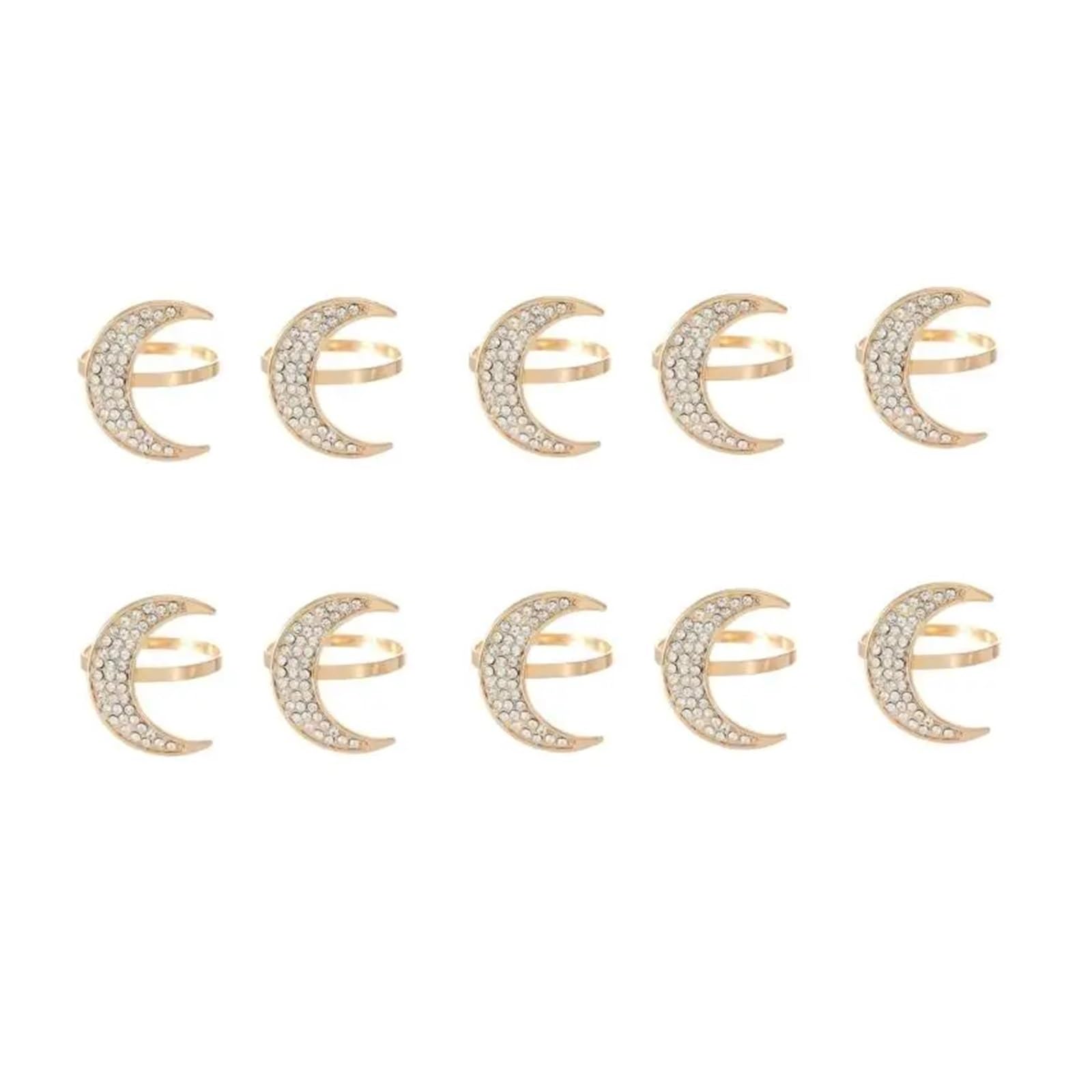 napkin rings Elegant Napkin Holders Alloy Construction Sun Moon Pattern Fasteners For Wedding Banquets Decoration(Color-04)