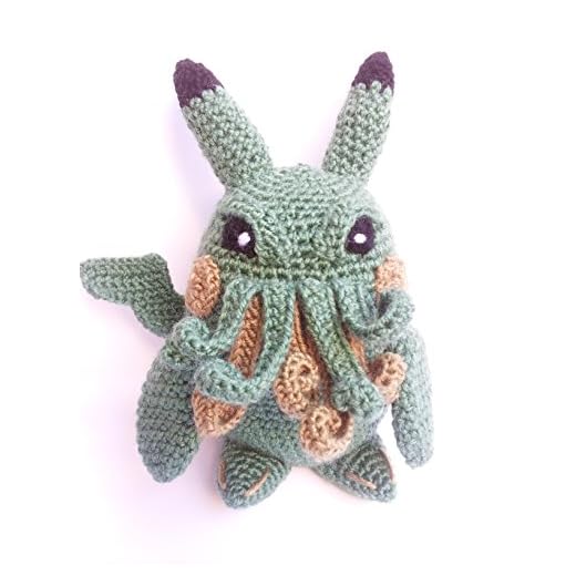 Muñeco Pikachu Cthulhu verde amigurumi hecho a mano