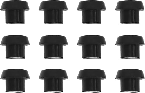 Cubierta de goma para taco de billar, 12 unidades, almohadilla de protección para taco de billar (negro)