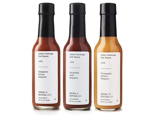 Señor Lechuga Salsa picante - Salsa picante hecha de pimientos Carolina Reaper y pimienta habanero - La colección