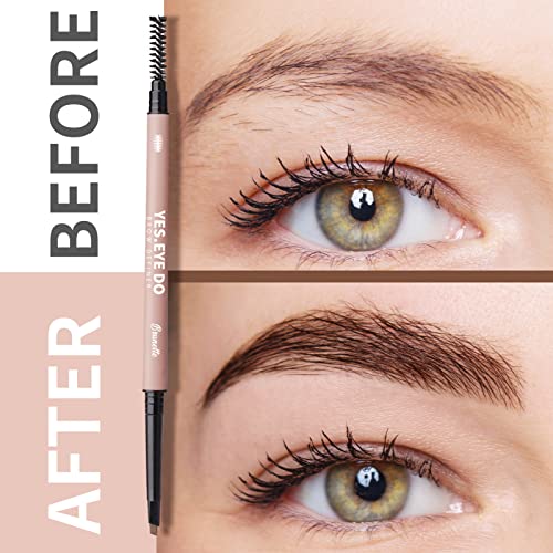 Yes.eye Do Eyebrow Filling Set, Eyebrow Pencil Brown And Brow Gel Tint Eyebrow 2 In 1 Makeup Set For Voluminous Brows,Long-Lasting, Waterproof,Smudge-Proof, Dark Brown #TOP5