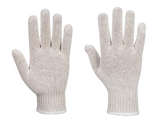 Portwest - String Knit Warm Liner Gloves (300 Pairs) - White - Medium