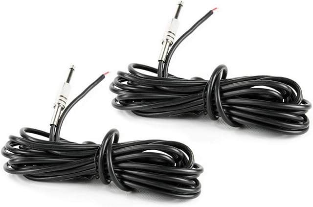 QTX Sound 2x 6.35mm Male Mono Jack to Bare Wire 6m