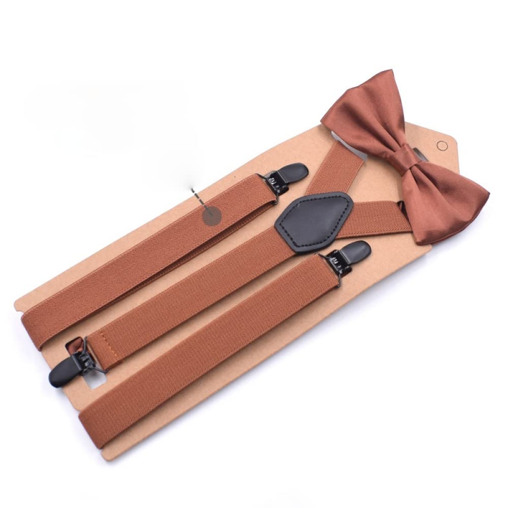 1 zestaw 2,5 * 110 cm Modne szelki i krawat 3 klipsy Klamra Męski Vintage Casual Wedding Party Spodnie Pasek