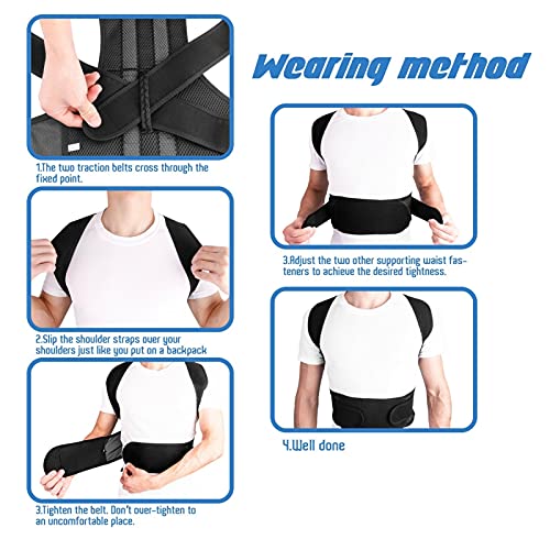 Soporte completo lumbar e ajustable transpirable y corrector de cinturón para dolor de espalda y cuello 6