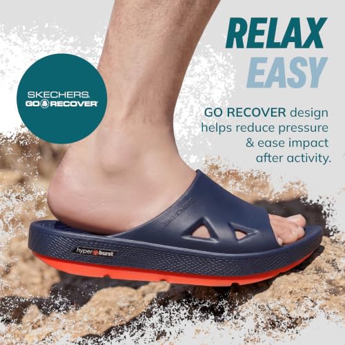 Image of Skechers Men's Go Recover Refresh Sandal | Hyper Burst Cushioning, Luxe Foam, Arch Fit Contoured Footbed, Dual-Density Outsole, Machine Washable
