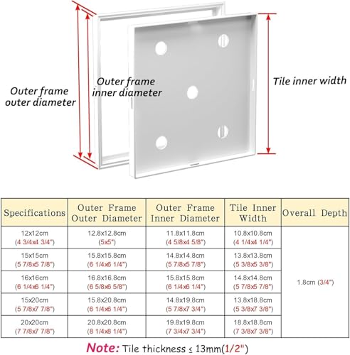 Panel de acceso impermeable de plástico para pared de baño y techos 7