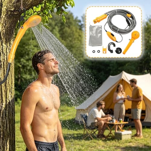 Douche Extérieure 12V Électrique pour Lavage de Voiture et Camping