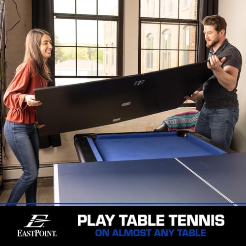 EastPoint Sports Ping Pong Conversion Top, Foldable Table Tennis Topper, Lightweight and Portable, Zero Assembly Required, Blue