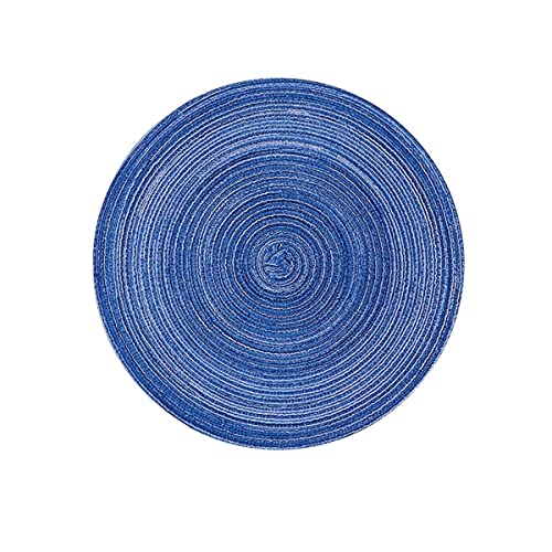 ROBAUN 4 sztuk/zestaw okrągłe ramie podkładki non slip stołowe maty kuchenne akcesoria dekoracji domowa płyta górska mata (Color : Blauw, Size : L)