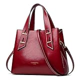 Cow Leather Purse and Handbag for Women Crossbody Tote Bag, Ladies Satchel Shoulder Bag with Handle Purses