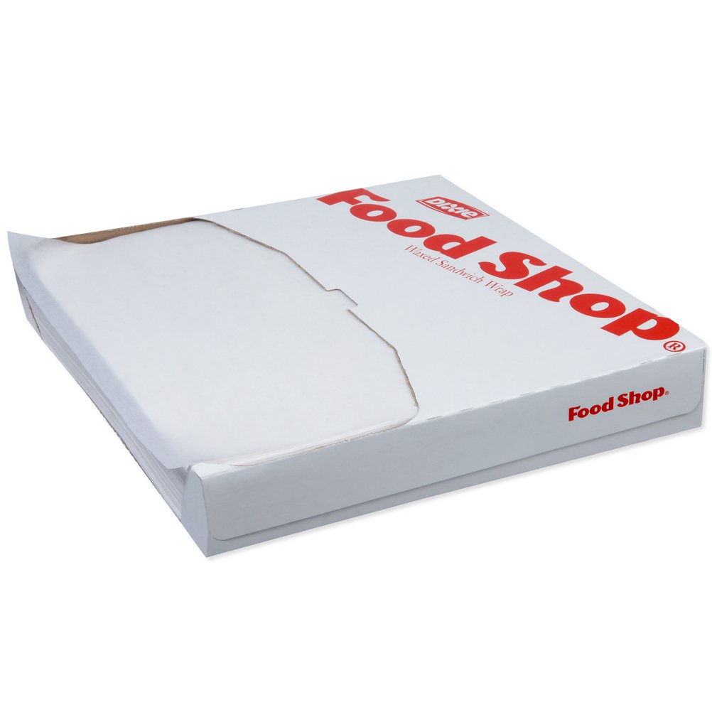 Dixie Dry Waxed Sandwich Wrap, 12" Length x 12" Width by GP PRO (Georgia-Pacific), White, FS1212W, 5,000 Count (1,000 Per Pack, 5 Packs Per Case)