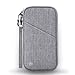 Vemingo Family Passport Holder with Accordion Design RFID - Blocking Travel Wallet Ticket Holder Document Organizer with Zipper for Women & Men, Fits 4 Passports (Grey, Large)