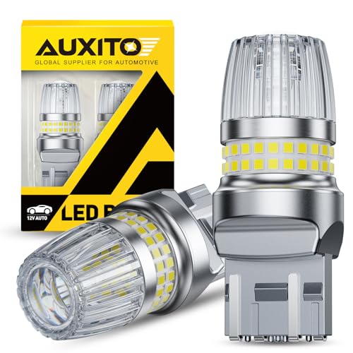Image of AUXITO 7440 7443 LED Bulb White Reverse Lights, 700% Brighter 7441 7444 T20 992 WY21W LED Bulbs with Projector for Backup Reverse Parking Tail Brake Signal DRL Marker Light, Pack of 2