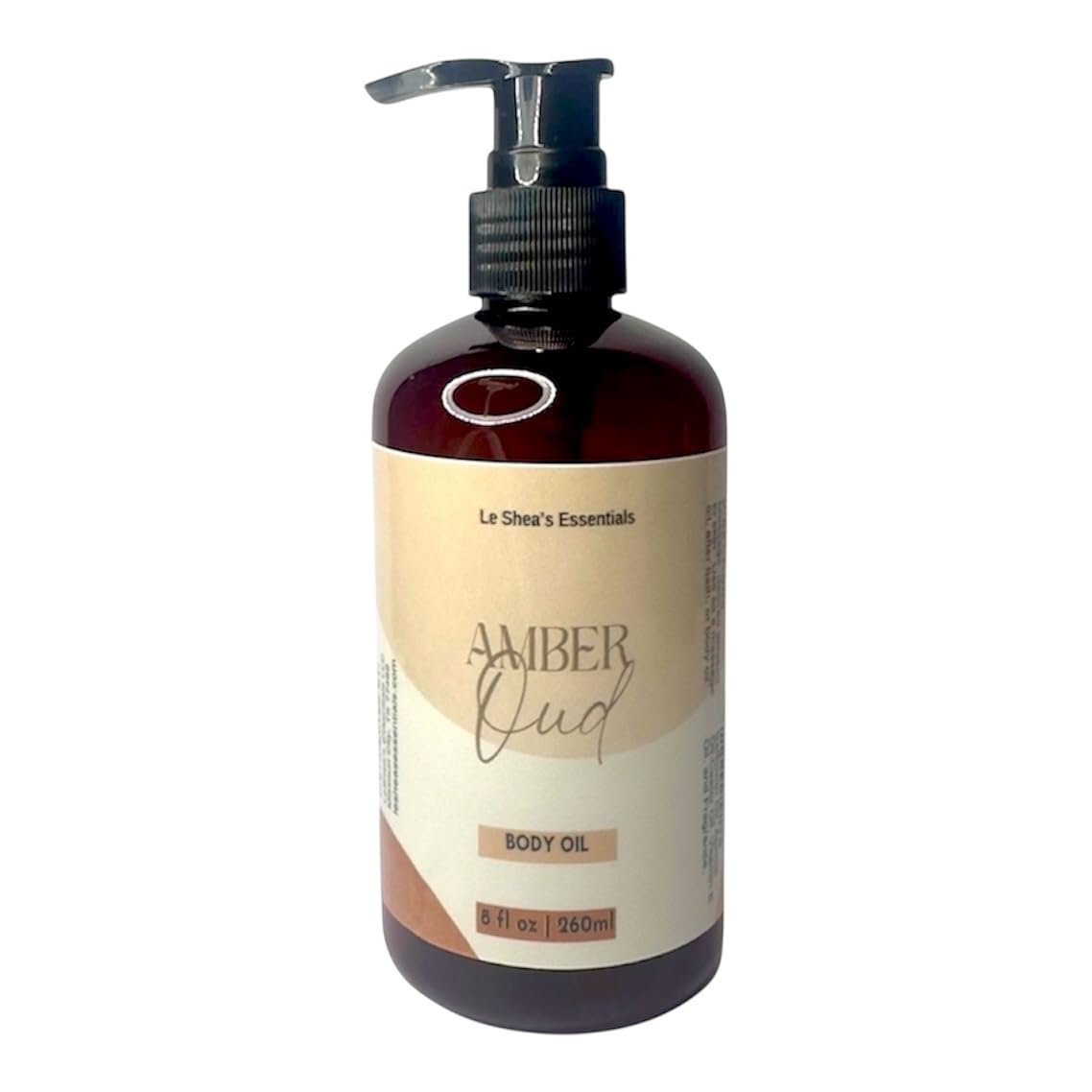 LE SHEA Amber Oud Scented Body Oil, Lightweight Fragrant Skin Moisturizer for Cuticle After Bath Shower Massage Daily Wear w Safflower & Apricot Oil for Dry Skin & Hands (8 oz)