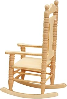 FOYTOKI Miniature Wooden Chair Model for Dollhouse Vintage Style Mini House Furniture Wood Material for Miniature Decor and S Creative Play