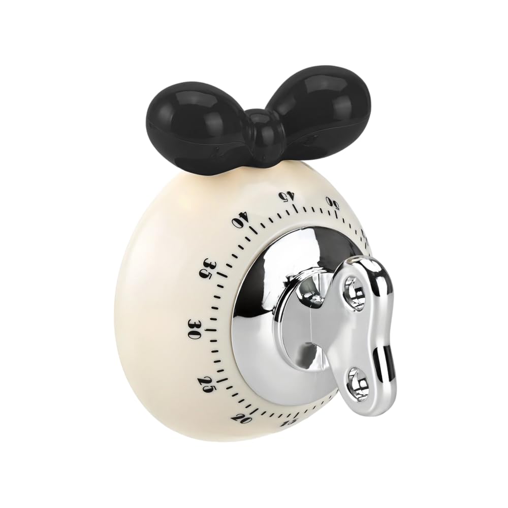 Magnetic Kitchen Timer, Mechanical 60 Minutes Countdown Timer with Loud Bell, Portable Kitchen Reminder Alarm for Cooking Study Beauty