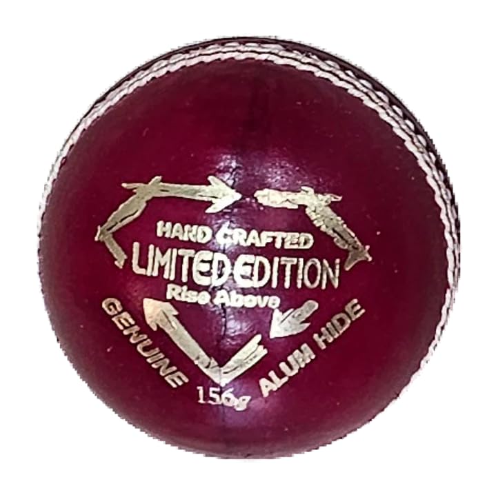 GA Limited Edition 4-Piece Red Leather Cricket Ball 156g | Hand Stitched Waterproof Match Ball | Pack of 1-picture-11