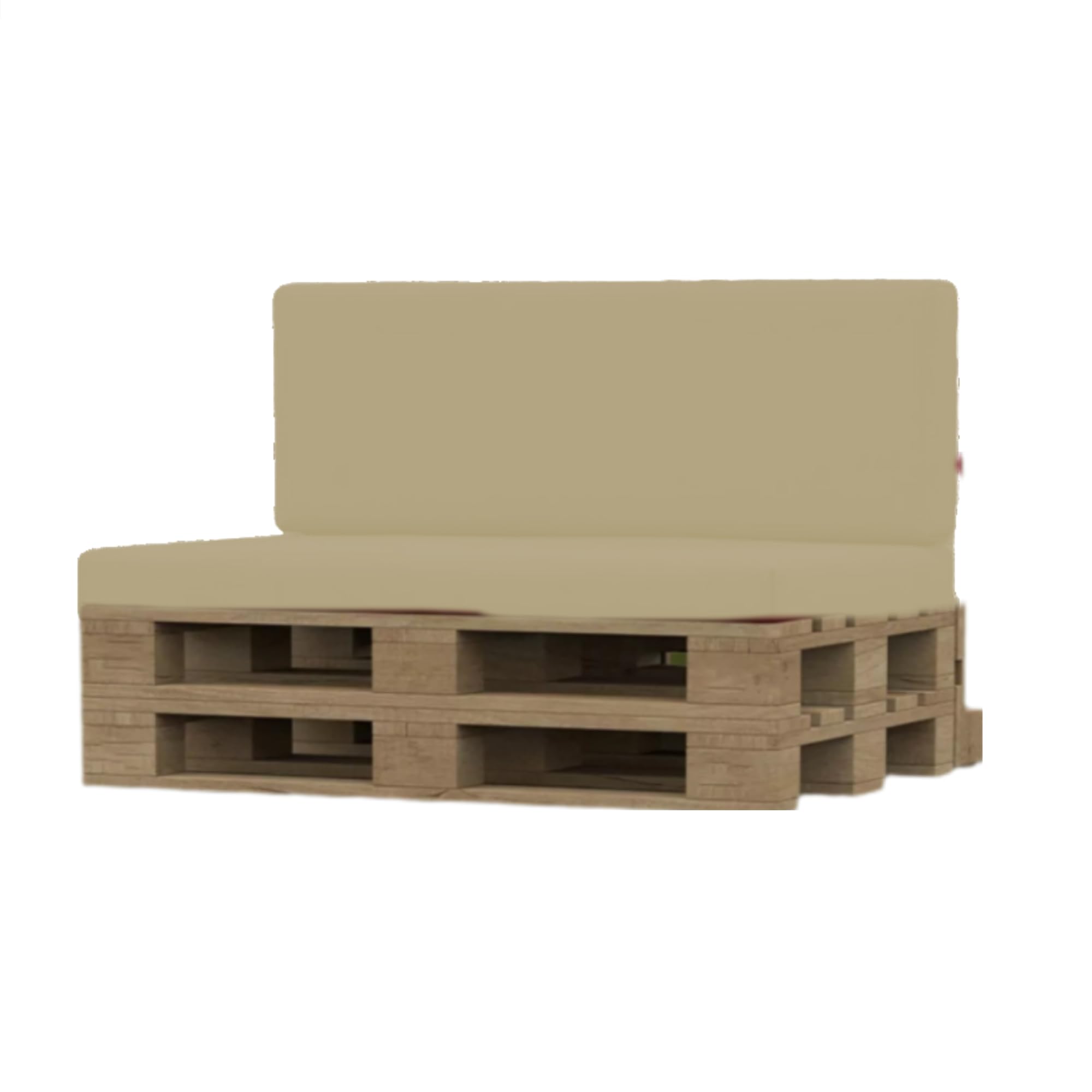FIVE MOONS Euro Pallet Cushions Seat Pads For Outdoor Garden Euro Pallet Seating high density foam pad with water resistant zipped cover Fordifferent (Sand, 120 x 60 x 10cm) โ image 1