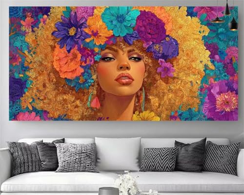 Diamond Painting Fleur Adulte XXL 50x100cm Peinture Diamant 5D