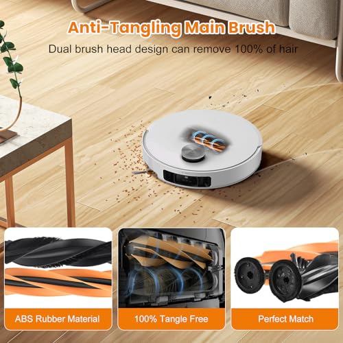 Image of 20 Pack Accessories for Dreame X50 /L50 /Mova V50 Ultra Complete Robot Vacuum | 1 Pair Main Brush 4 Side Brushes 4 HEPA Filters 4 Mop Pads 4 Dust Bags