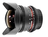 Samyang Fisheye - Objetivo (8 mm, T 3,8, para cámaras réflex Digitales Video Micro Cuatro Tercios)