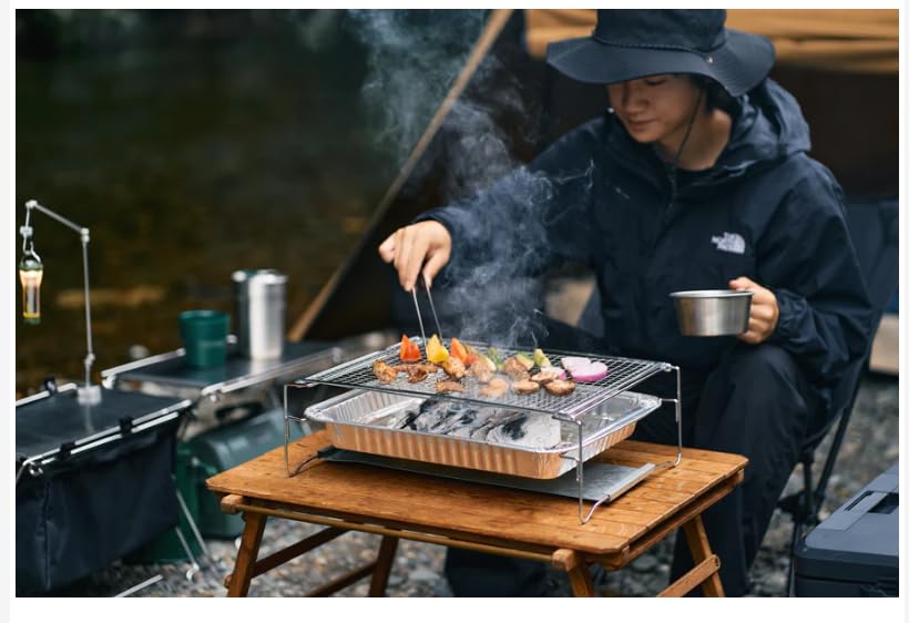 Amazon.co.jp: 尾上製作所(ONOE) かたづけ簡単卓上BBQコンロ KT-3143