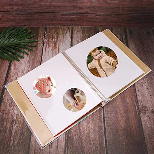 NUOBESTY Álbum de scrapbook de bebê, livro de fotos, álbum de fotos, chá de bebê, álbum de fotos, li