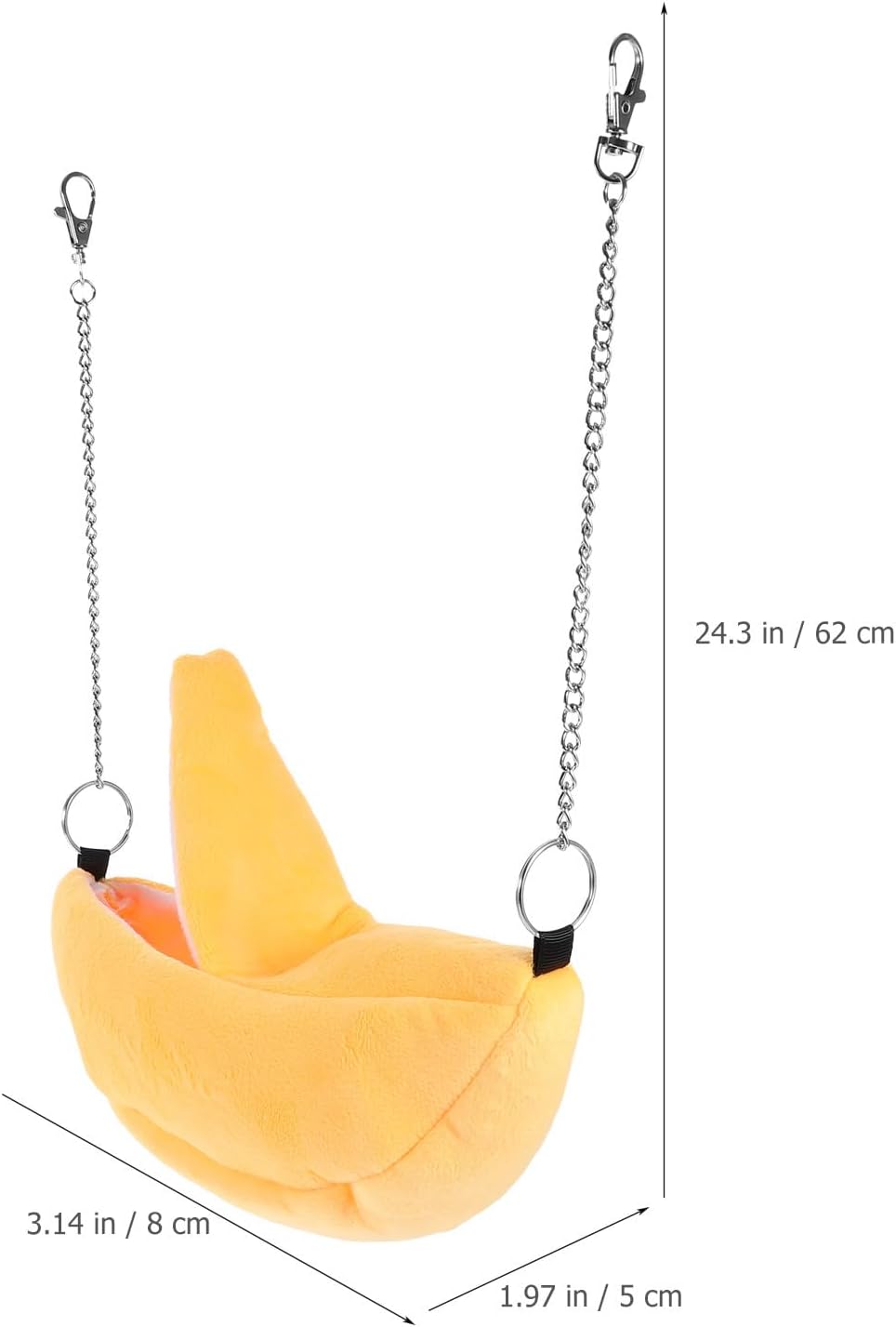 Hamster Hanging Hammock Bed Pet Swing Bed Banana Shape Cotton Nest Warm Small Animal Hammock for Cage Use