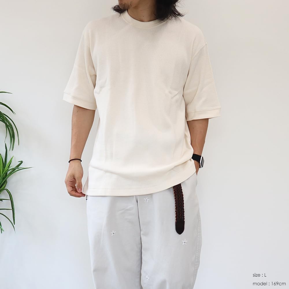 Amazon | [ヘルスニット] サーマルキングラッセルハニカム クルー