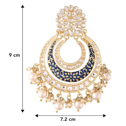 Image of Peora Traditional Indian Ethnic Earrings Jewellery Set Gift for Women Girls