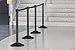 US Weight Sentry Stanchion with Retractable Belt, Easy Connect Assembly, Black, 6.5' Belt (2 Pack)