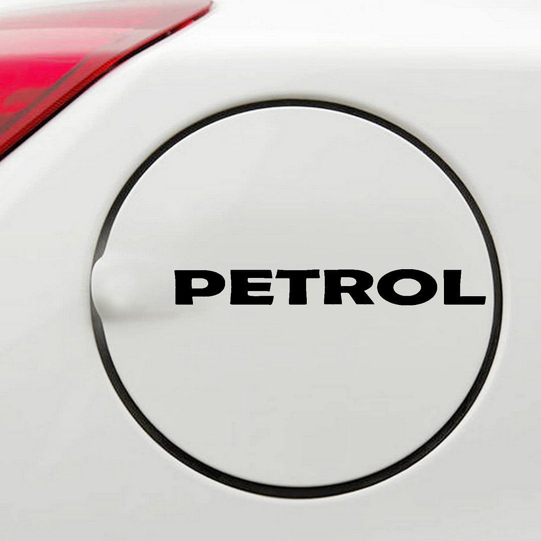 CVANU 1pcs Petrol Self-Adhesive Vinyl Sticker for Vehicle's Fuel Tank Black (12cmX2cm)_202308-P30