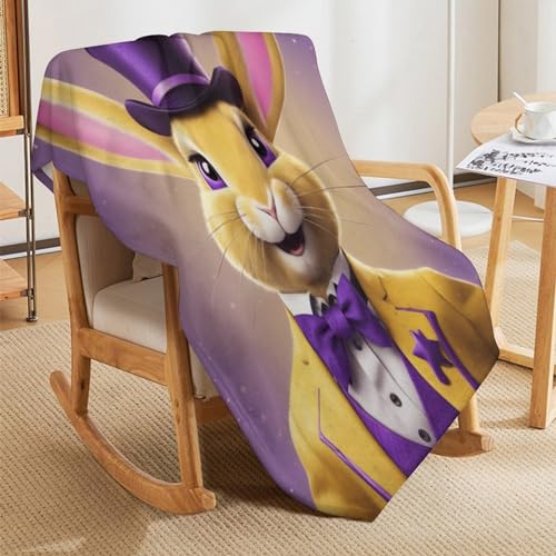 Couverture en flannel douce lapin mignon pour des soirees cocooning au canape