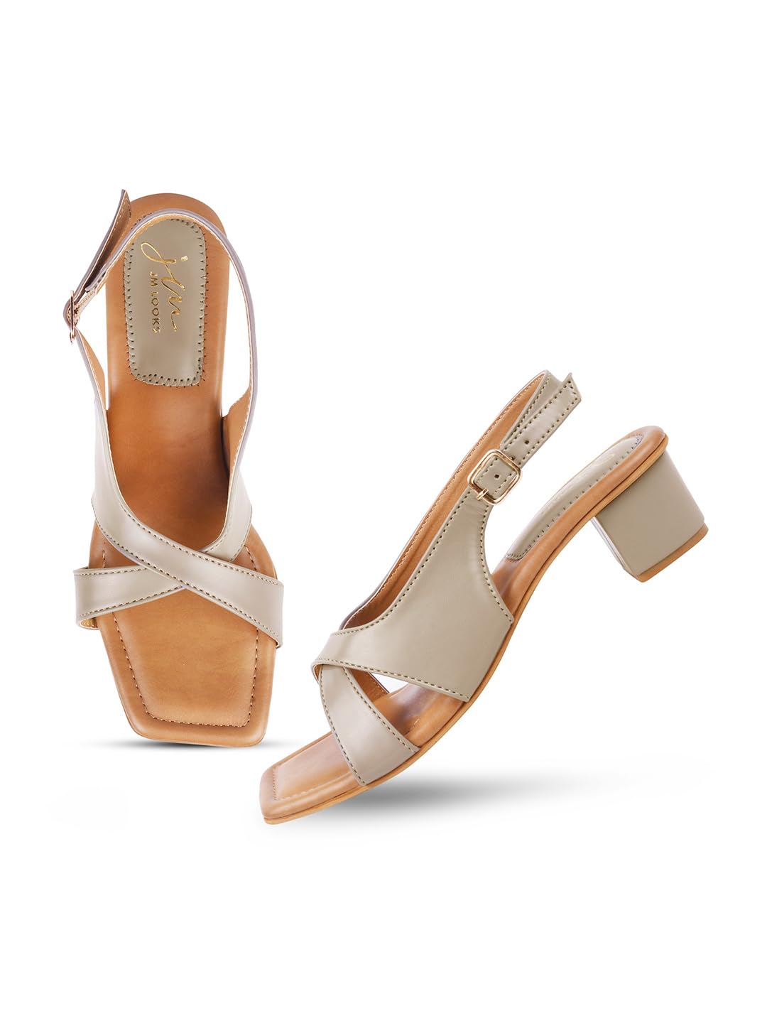 JM LOOKS Womens Block Heel Sandals: Comfortable Sole, Open Toe, and Attractive Design for Women & Girls (B0CX56HH72) Amazon Price History, Amazon Price Tracker