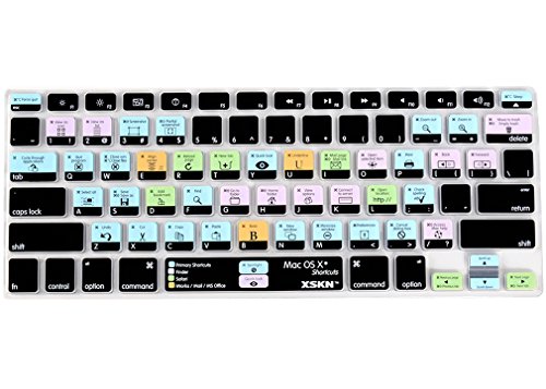 XSKN OS X English Silicone Shortcut Keyboard Skins are Compatible with MacBook 13' 15' 17' US Version