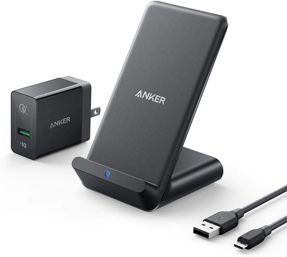 🔥 Cashback up to 70% Anker Wireless Charger, PowerWave 7.5 Stand with Internal Cooling Fan, 7.5W for iPhone 11, 11 Pro, 11 Pro Max, Xs Max, XR, XS, X, 8, 8 Plus, 10W for Galaxy S10 S9, Note 10 (with Quick Charge Adapter)