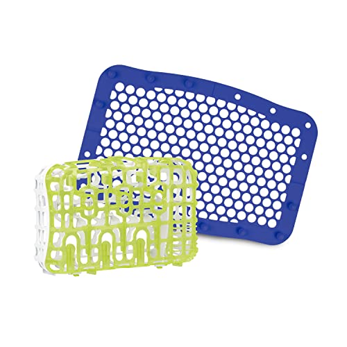 Image of Dr. Brown's Baby Bottle Dishwasher Basket and 100% Silione Dishwasher Bag, for Standard Baby Bottle Parts, Pumps, Pacifiers and More