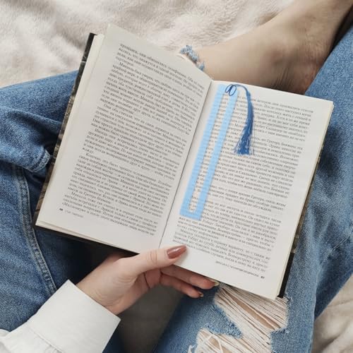 4 marcapáginas con borla acrílicos para guías de lectura y Mahjong 6