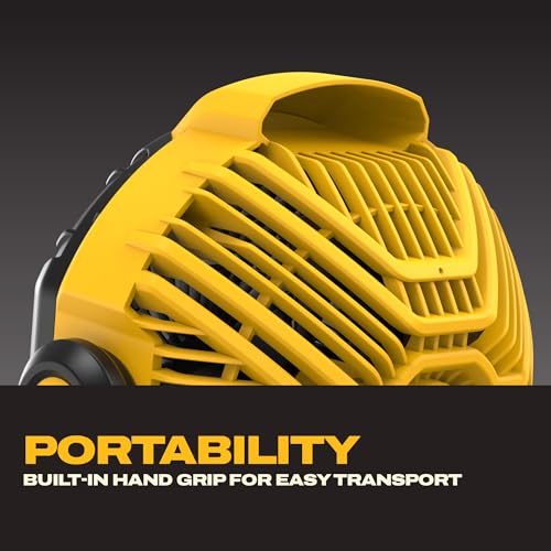 Image of DEWALT 20V MAX Portable Fan, Battery Powered Rechargeable Cordless Shop Fan, Up to 4.5 Hrs Runtime, Variable Speed, 650 CFM, Tool Only (DCE512B)